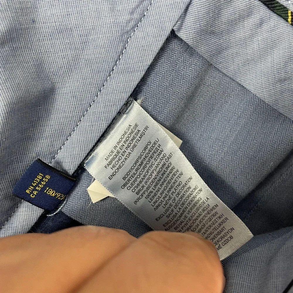 Polo Ralph Lauren Shorts Mens 36 Blue Cotton Dot Chino Classic Fit 9‎ Inseam